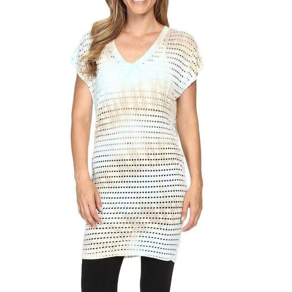 Hard tail Small & Medium Mesh Lizard V Neck Tunic - New